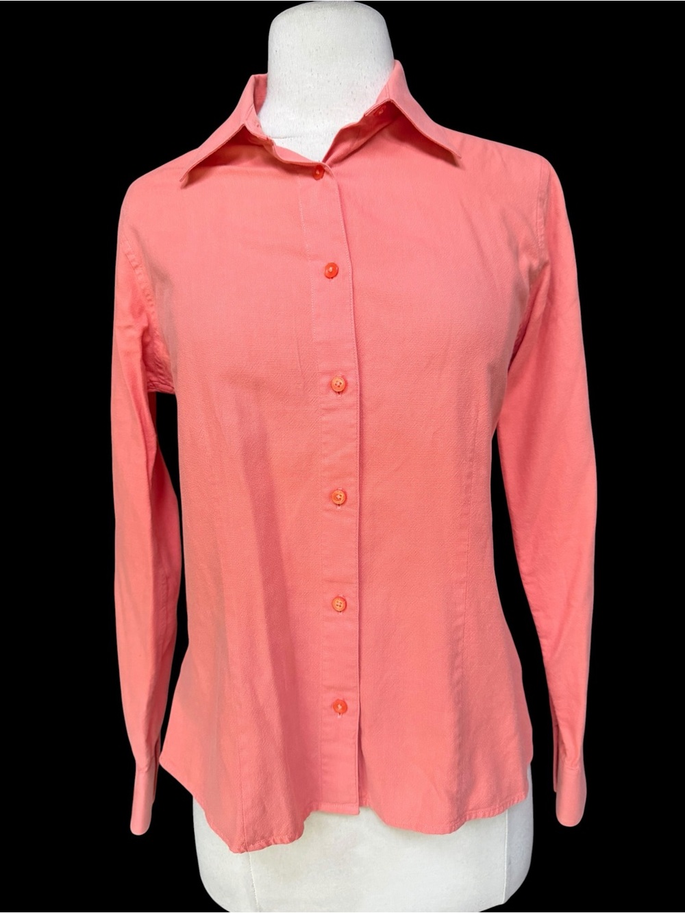 NWOT Cutter & Buck 100% Cotton Coral Epic Easy Care Long Sleeve Tattersall Shirt